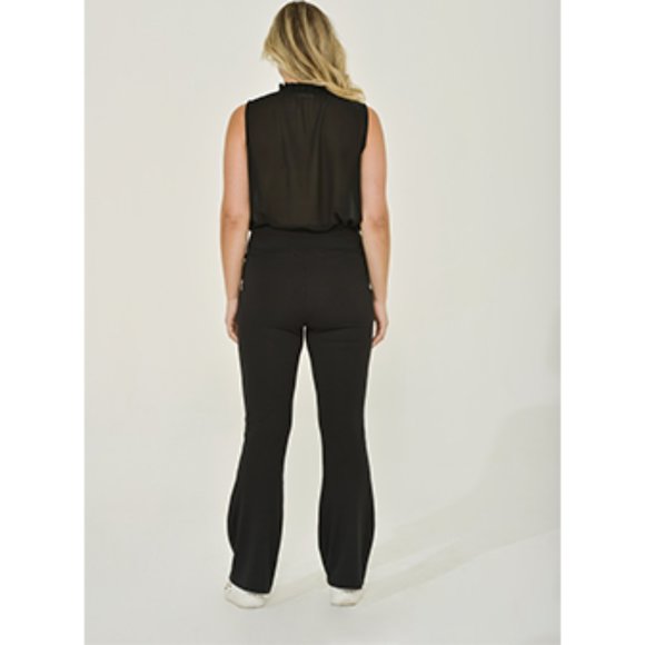 Black Stretch Flare Pant | Stretch Flare Pant | Sustainable Women's Fashion - Picture 2 of 11